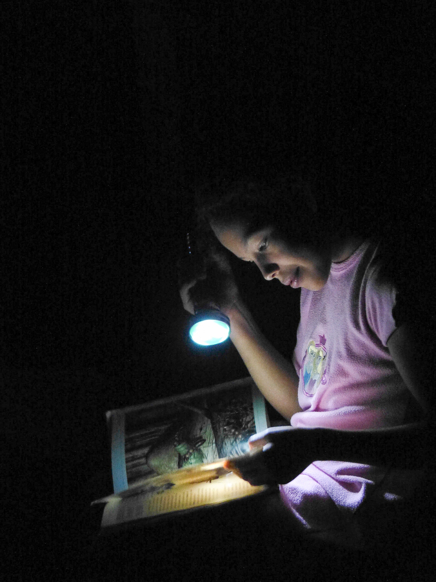 2011. Homework by flashlights and kerosine lanterns was the norm until the arrival of electricity.