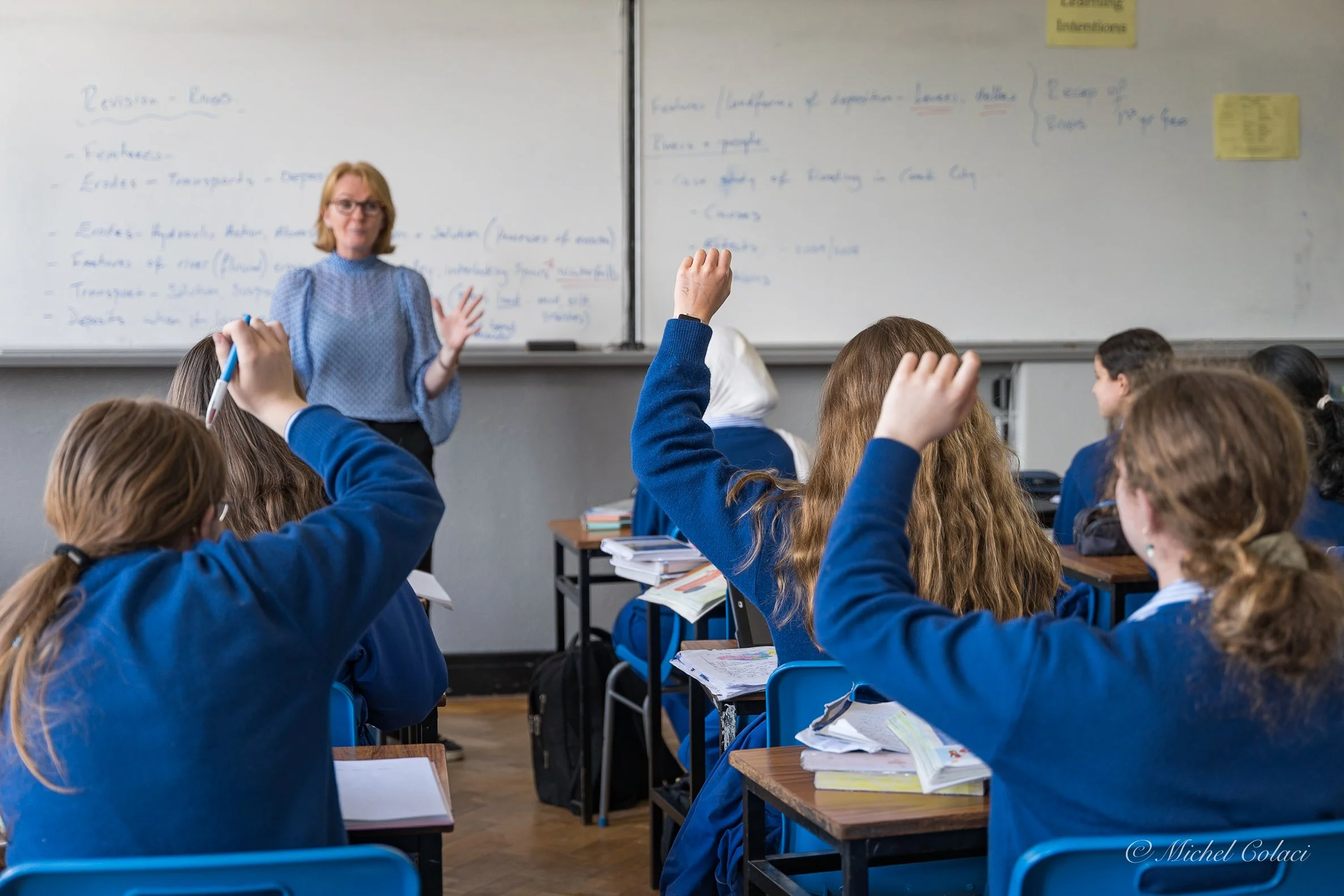 Professional lifestyle photography for Ireland secondary school websites showing school life of students