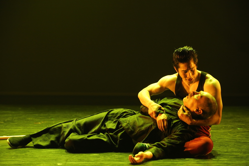 Cole Horibe and Francis Jue. Photo by Joan Marcus for Signature Theatre, 2014