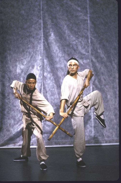 Actors (L-R) Tzi Ma and John Lone. Photo by Martha Swope  for the Public Theatre, Courtesy NYPL