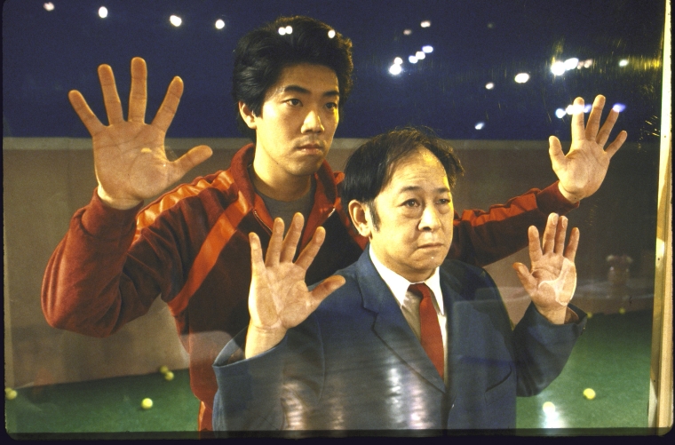 Actors (L-R) Marc Hayashi and Victor Wong. Photo by Martha Swope for the New York Shakespeare Festival, Courtesy NYPL