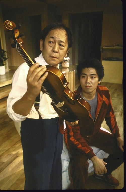 Actors (L-R) Victor Wong and Marc Hayashi. Photo by Martha Swope for the New York Shakespeare Festival, Courtesy NYPL