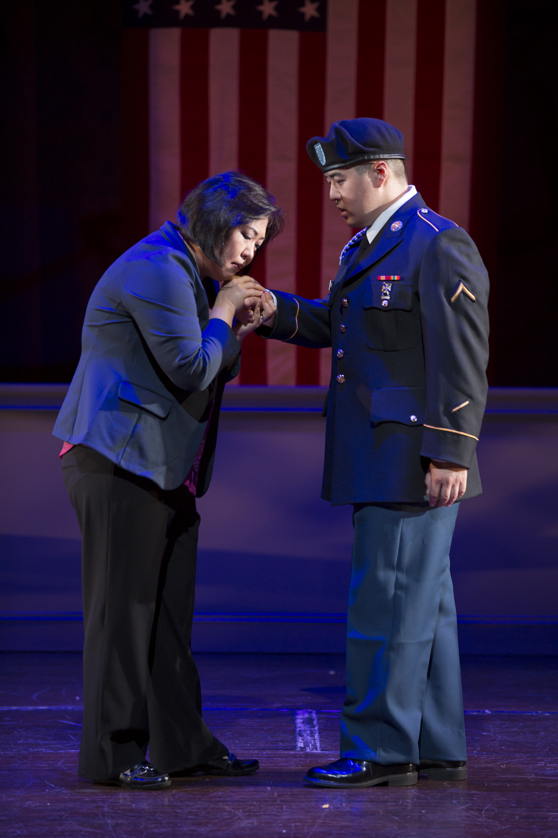 Guang Yang as Mother Chen and Andrew Stenson as Danny Chen. Photo by Scott Suchman for the Washington National Opera, 2015