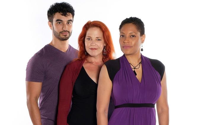 Richard Bermudez, Bets Malone and Daebreon Poiema (from left) star in Moonlight Stage Productions' "Aida." (Ken Jacques)