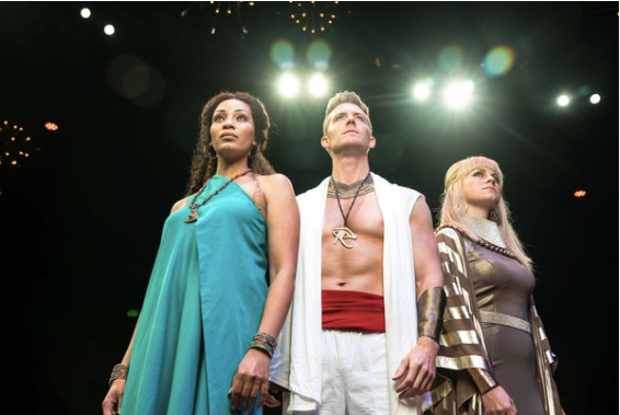 Courtesy photo) Kandyce Marie as Aida, Casey Elliott as Radames, and Amy Shreeve Keeler as Amneris in Hale Centre Theatre's new production of "Aida."