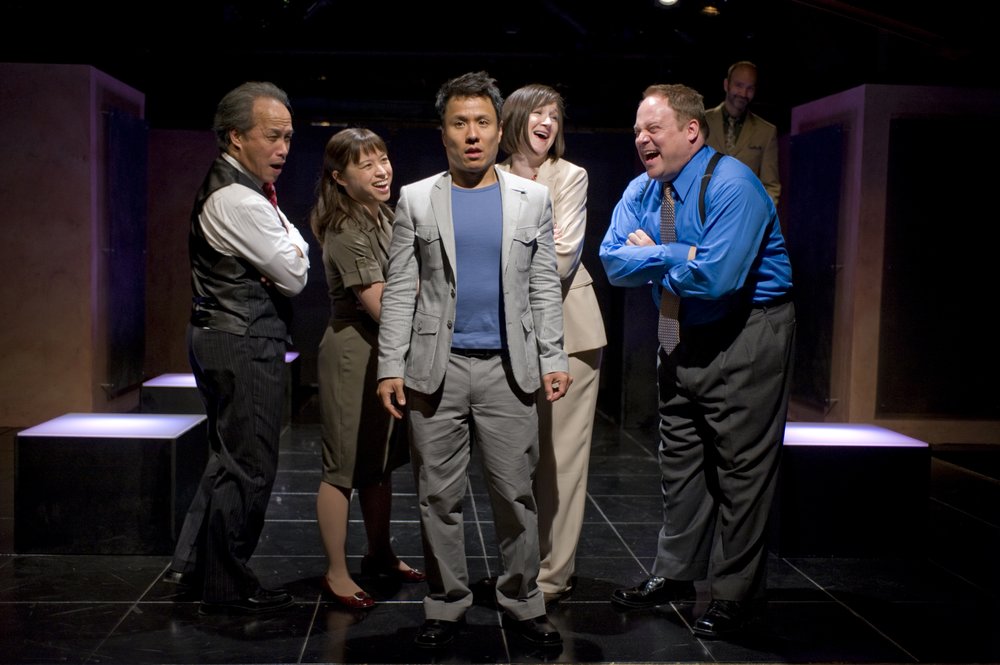  Pictured left to right: Joseph Anthony Foronda, Tanya McBride, David Rhee, Lydia Berger, Christopher Meister, and Christopher Popio (background). Photo by Michael Brosilow 