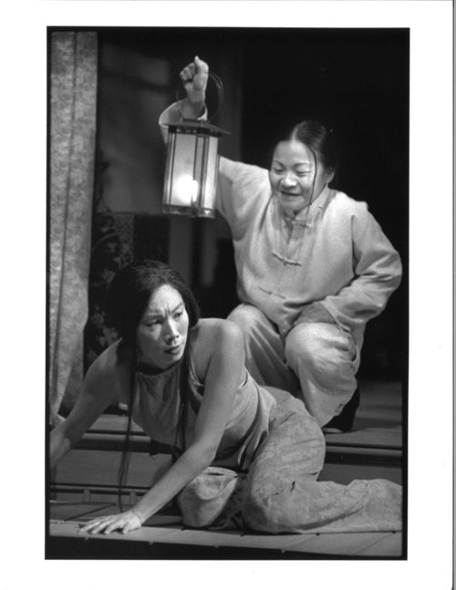  Jodi Long和Julyana Soelistyo。摄影：Michal Daniels，纽约公共剧院，1996年。  