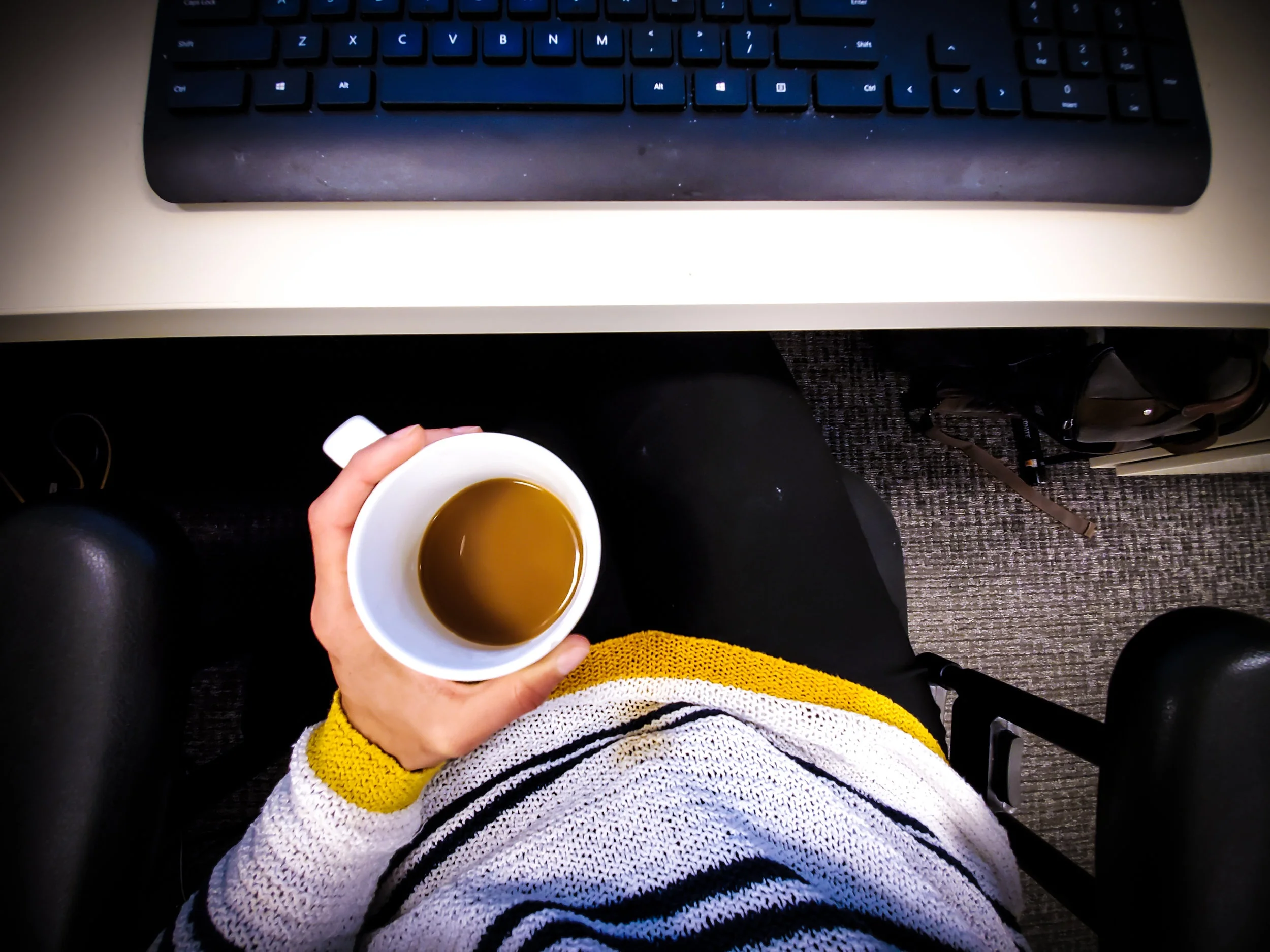 The Center of the Universe is a Coffee Stain