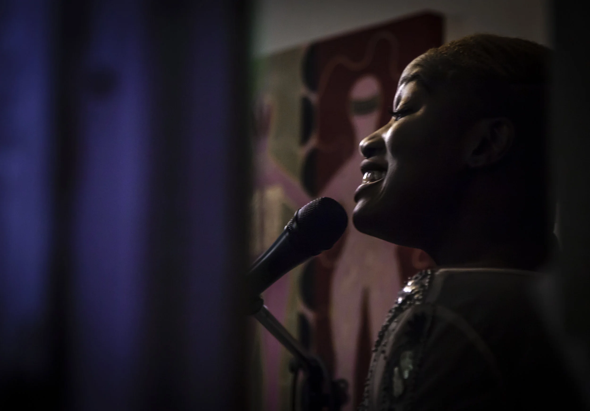 Toluwanimi Obiwole at Stain’d Arts Open Mic Photographer, Hannah Skewes