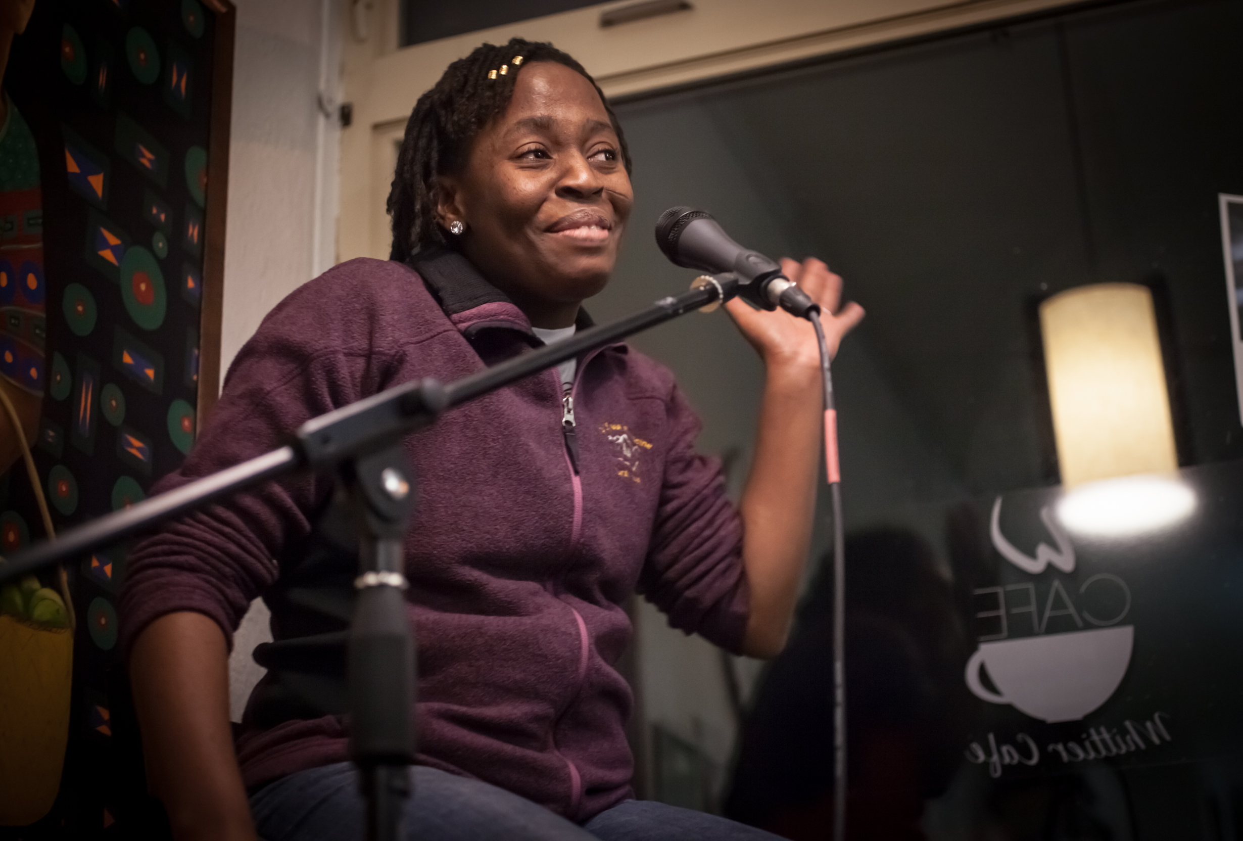 Queenie Kisang at Stain’d Arts Open Mic Photographer, Hannah Skewes