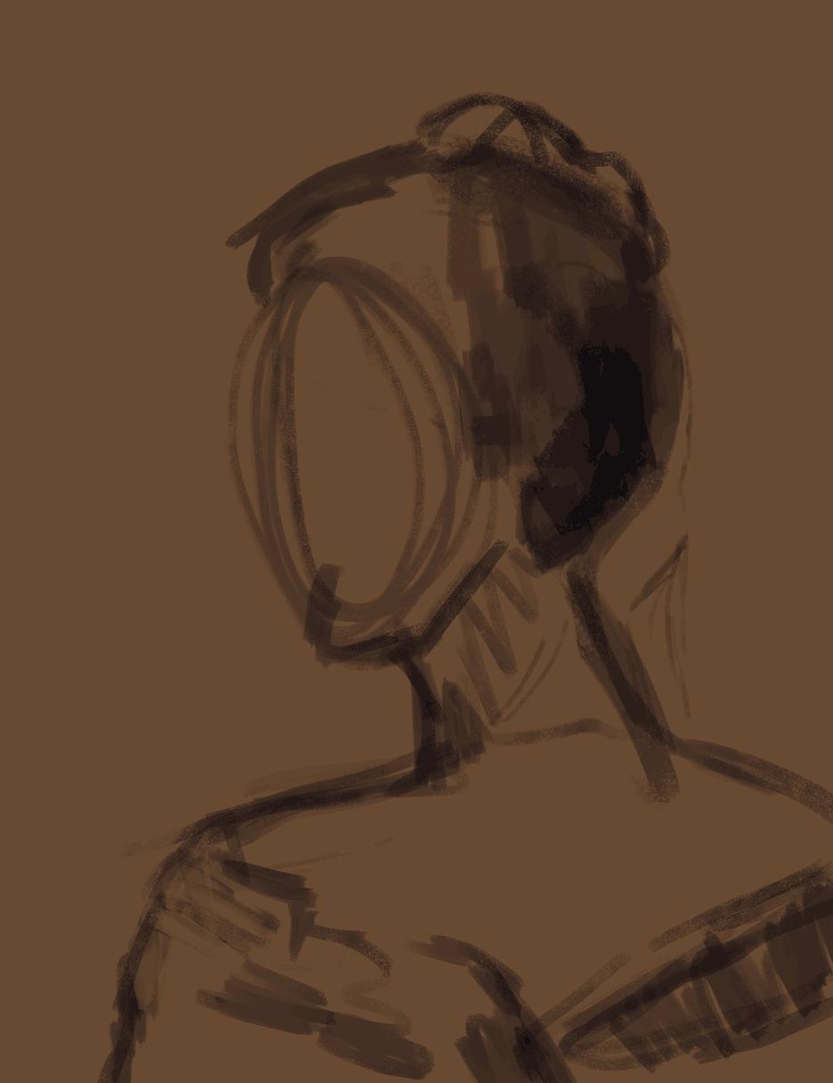 Process of the study, painted under 3 hours.