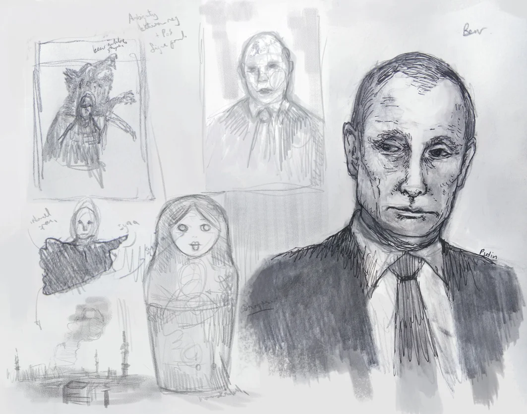 My initial exploration through rough sketches and doodle thinking ;)