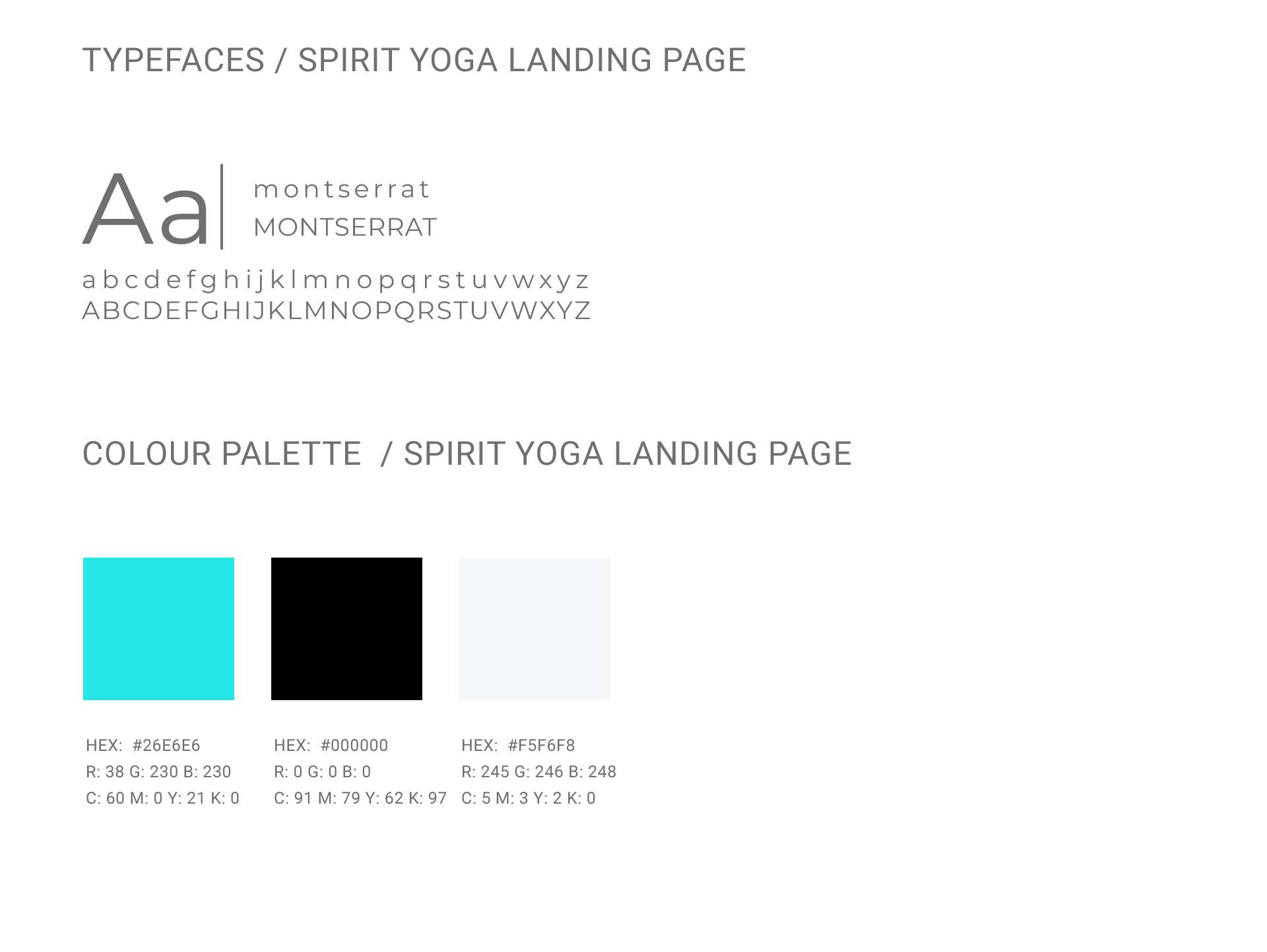 Style guide for landing page and email template