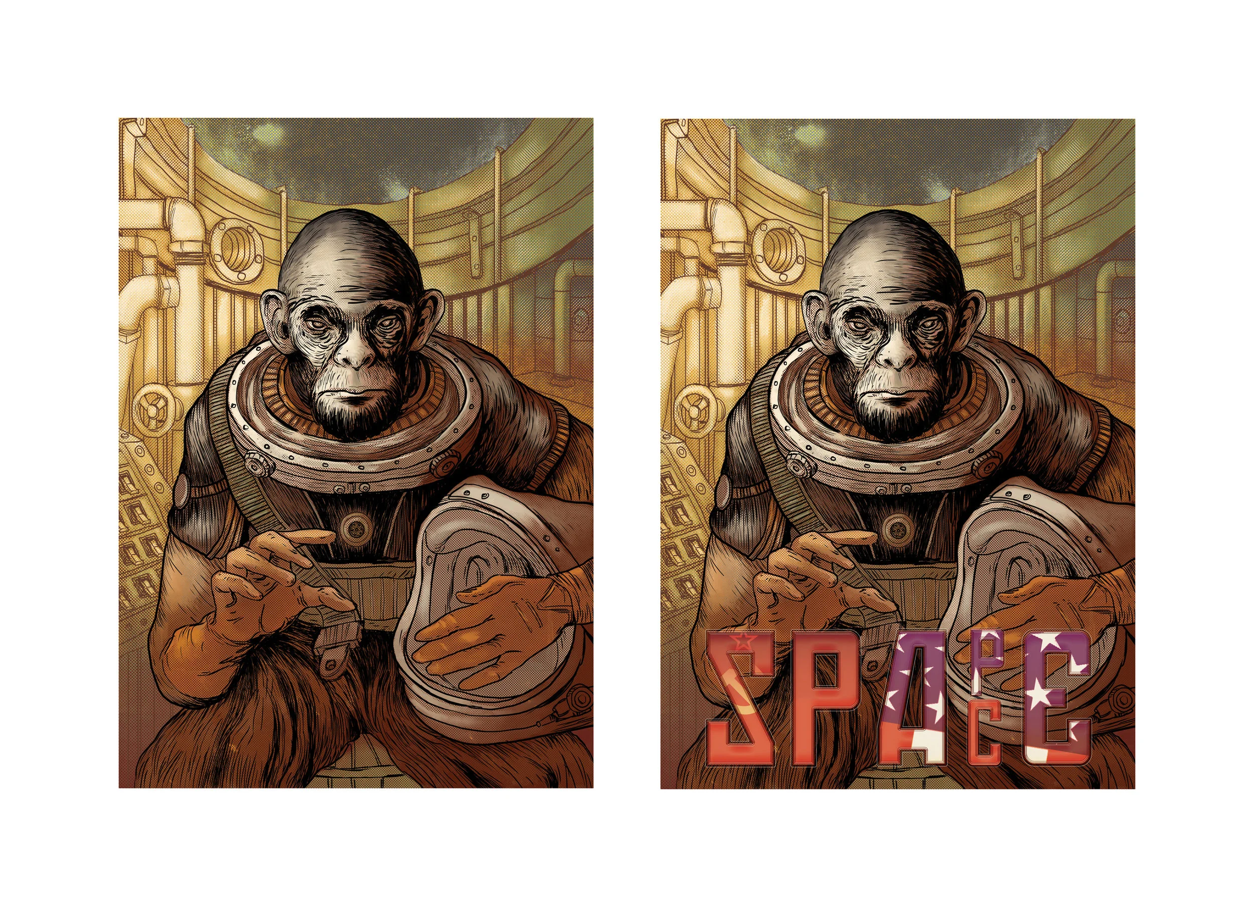 Space ape illustration element