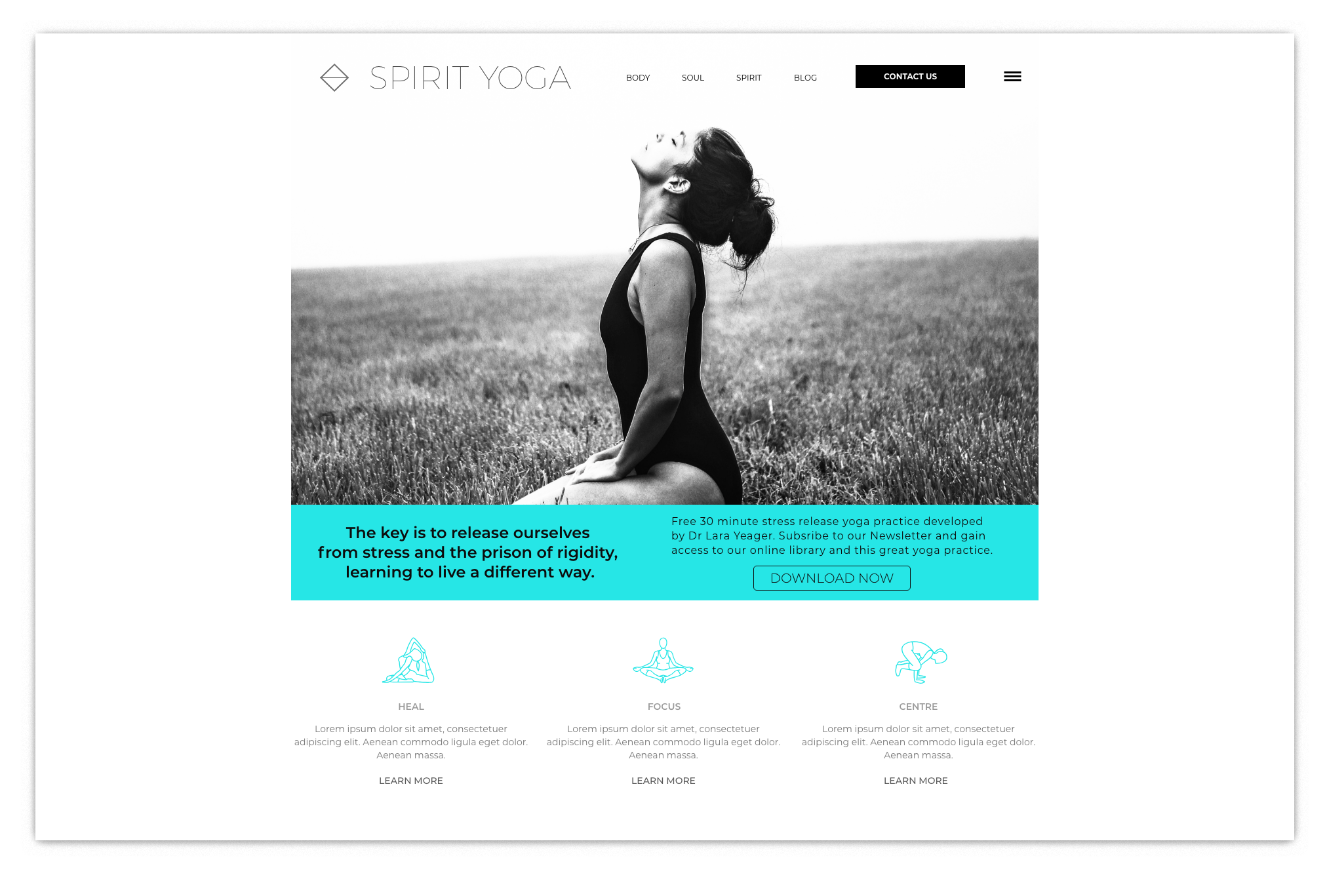 Visual design - spirit yoga - segment