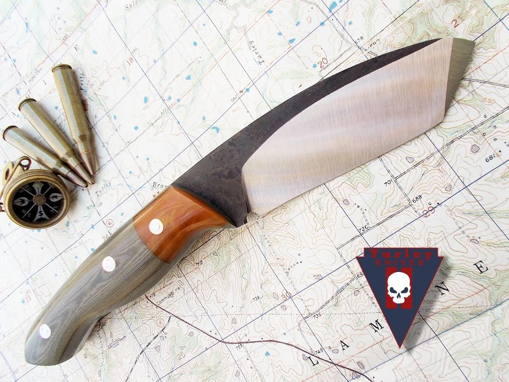 Amber bolsters with OD camo g10 scales. 