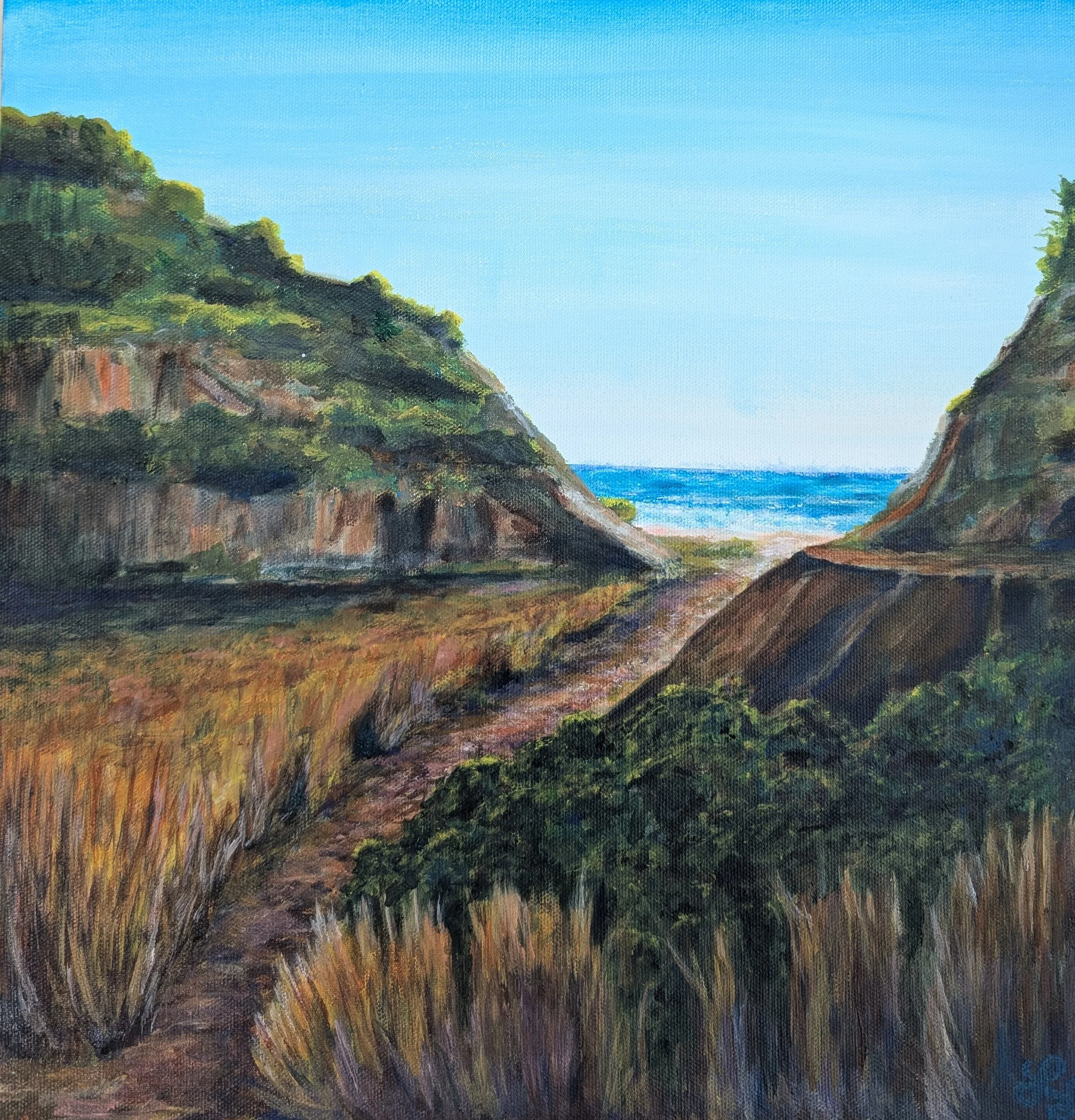 Day at the Beach, Acrylic on Canvas, NFS