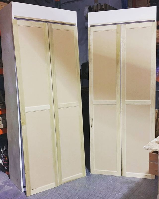 Dry fit doors ready for glue and screw.