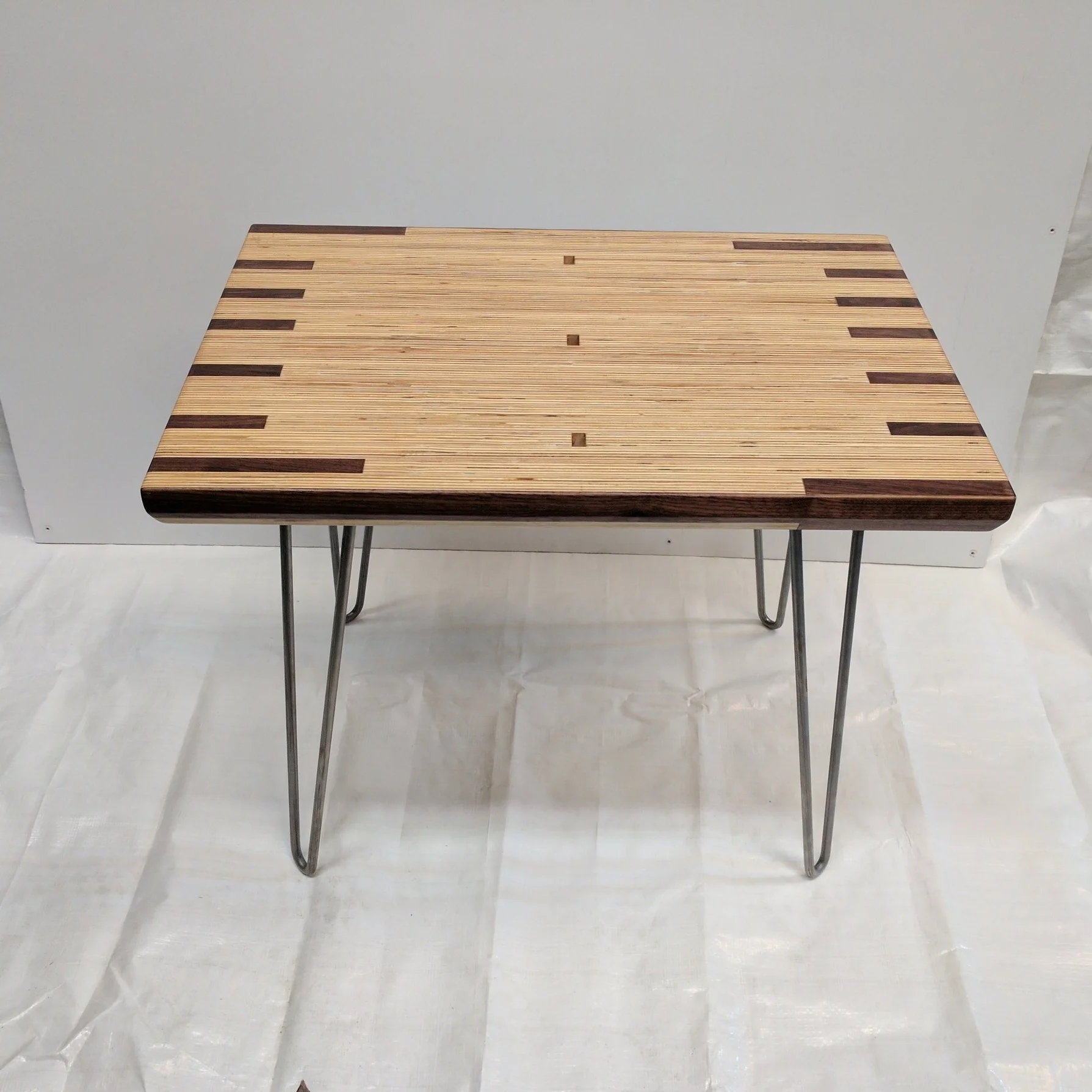 Birch and Walnut Table