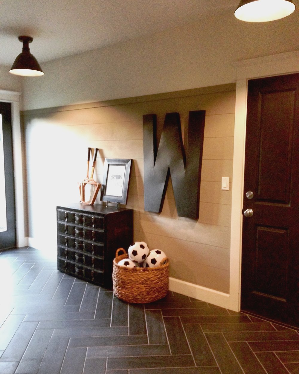 Exit to garage or backyard
