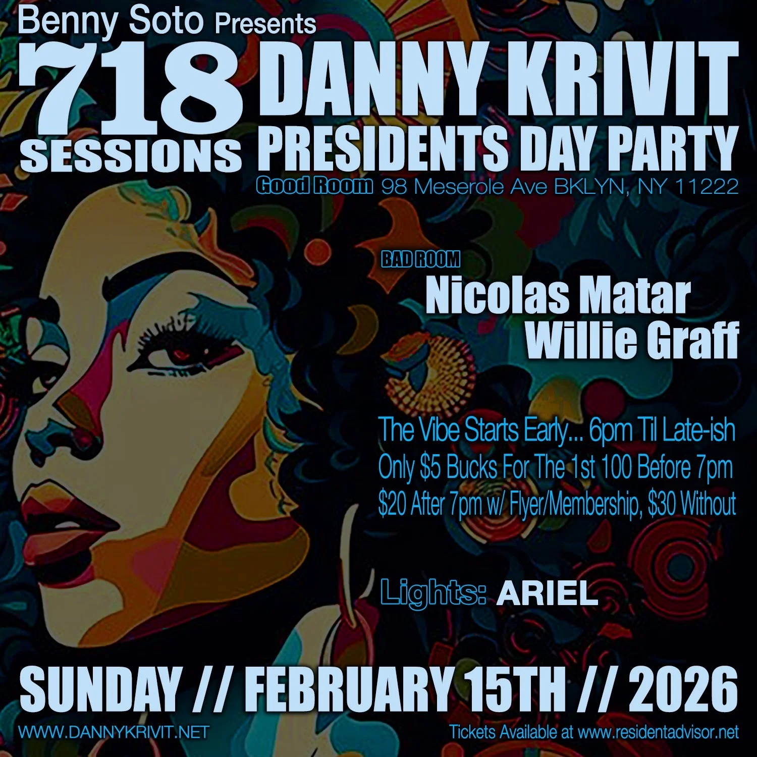 2/15/2026 Sunday DANNY KRIVIT 718 SESSIONS ANNUAL PRESIDENTS DAY PARTY ...