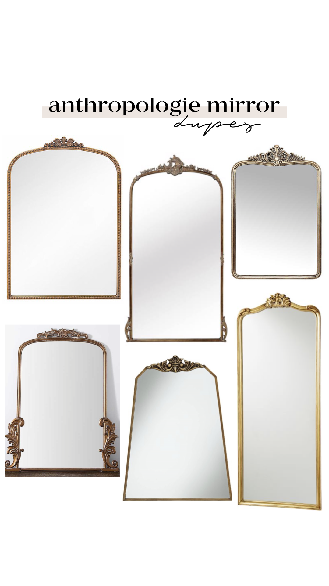 Anthropologie Primrose Mirror Dupes x 