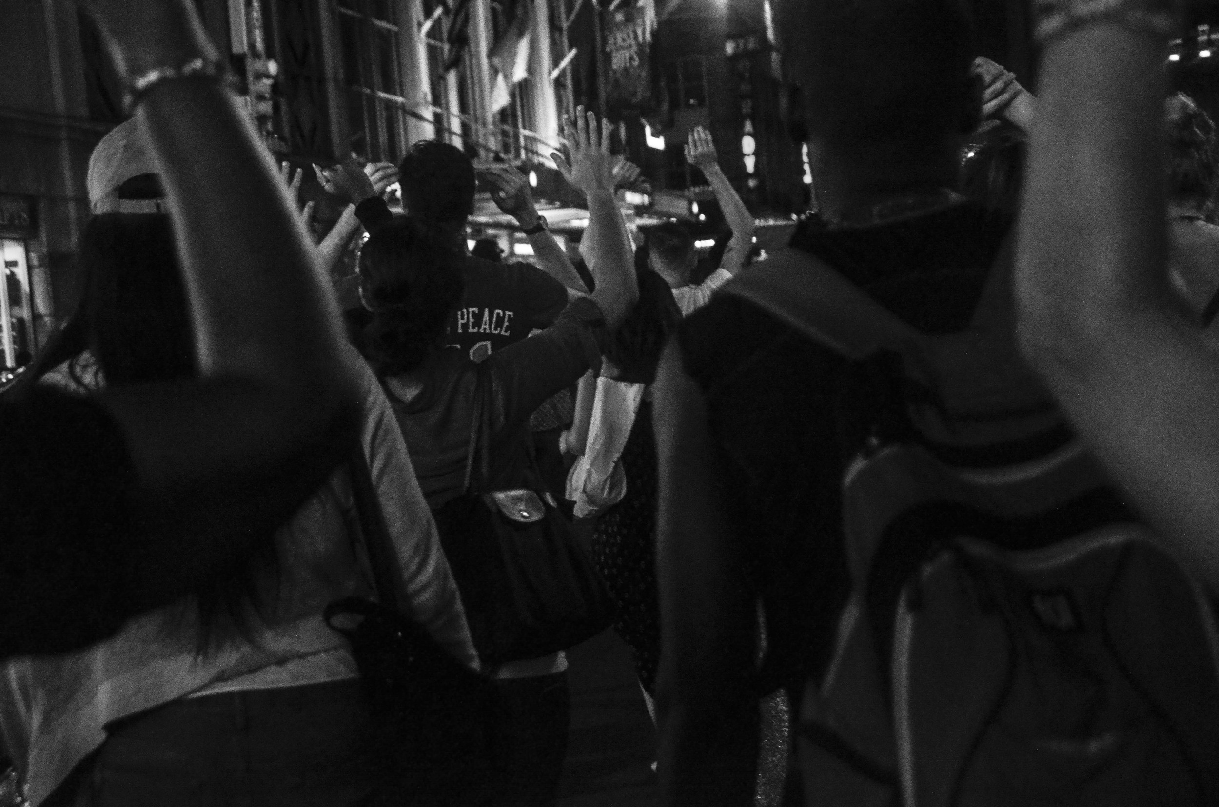 Union Square to Time Square March in NYC - July 9, 2016.