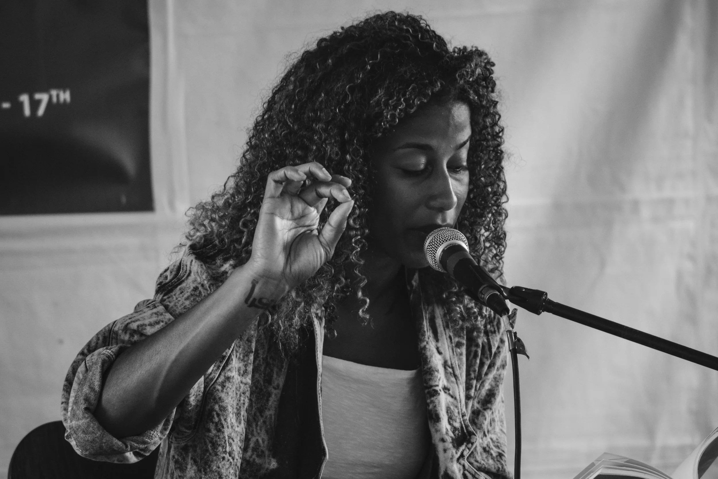 aja monet at the brooklyn book festival (2017)