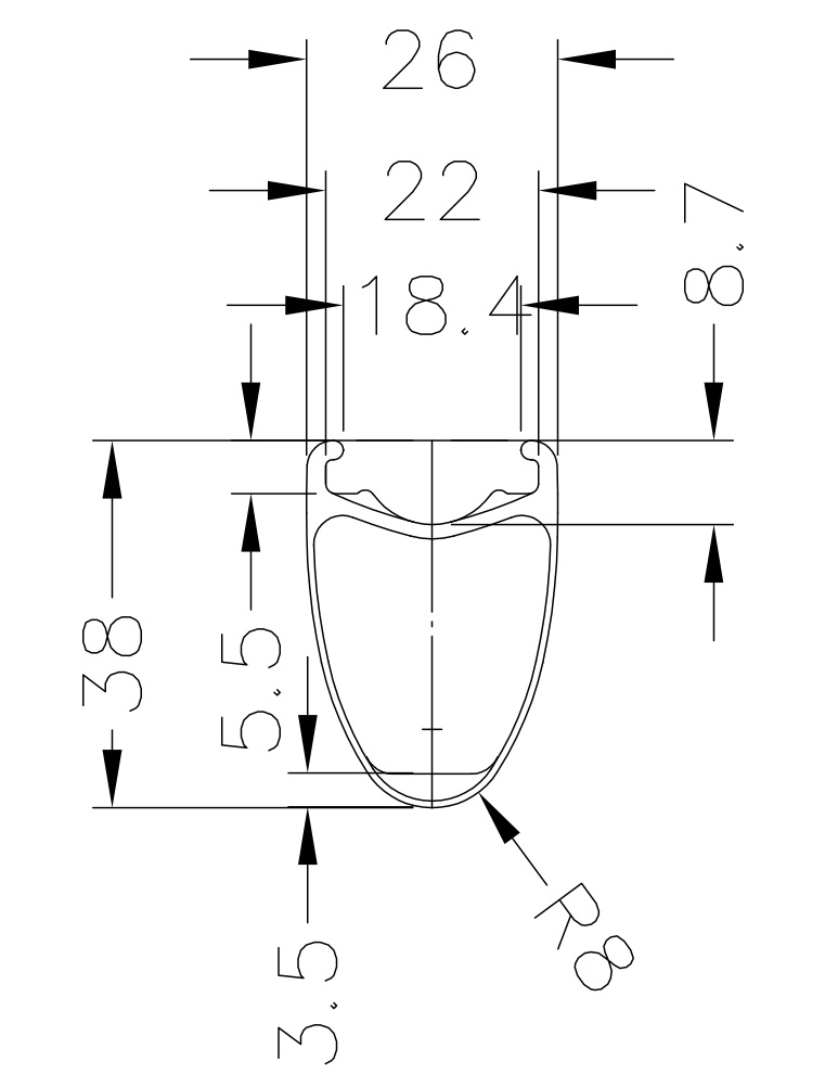 Unique toroidal shaped design rims com tubeless ready.