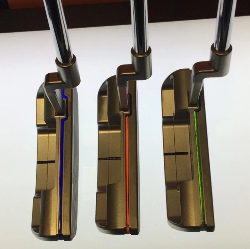 Sierra 101 Firm, Medium and Soft models lit from below in our booth at the PGA Merchandise Show in Orlando in January '17. Photo by Fritz Schranck.