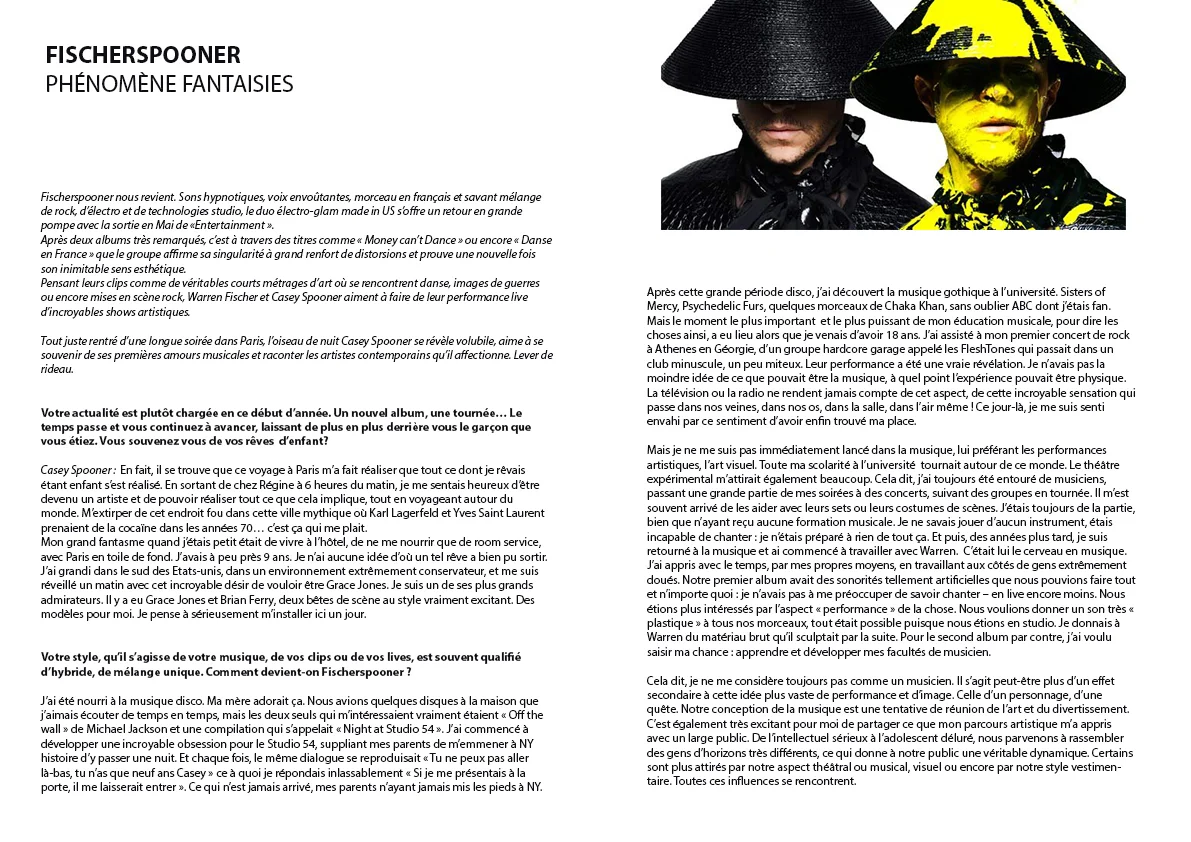 INTERVIEW · FISCHERSPOONER