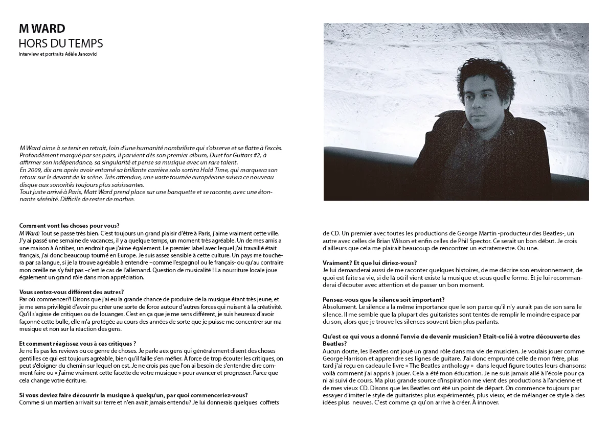 INTERVIEW + PORTRAITS · M WARD
