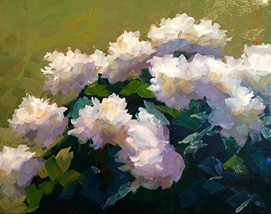 "Peonies in the Brilliant Sun"
