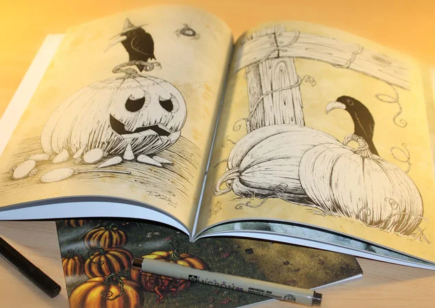 Sketches, Inkings & Art Pages 16-17