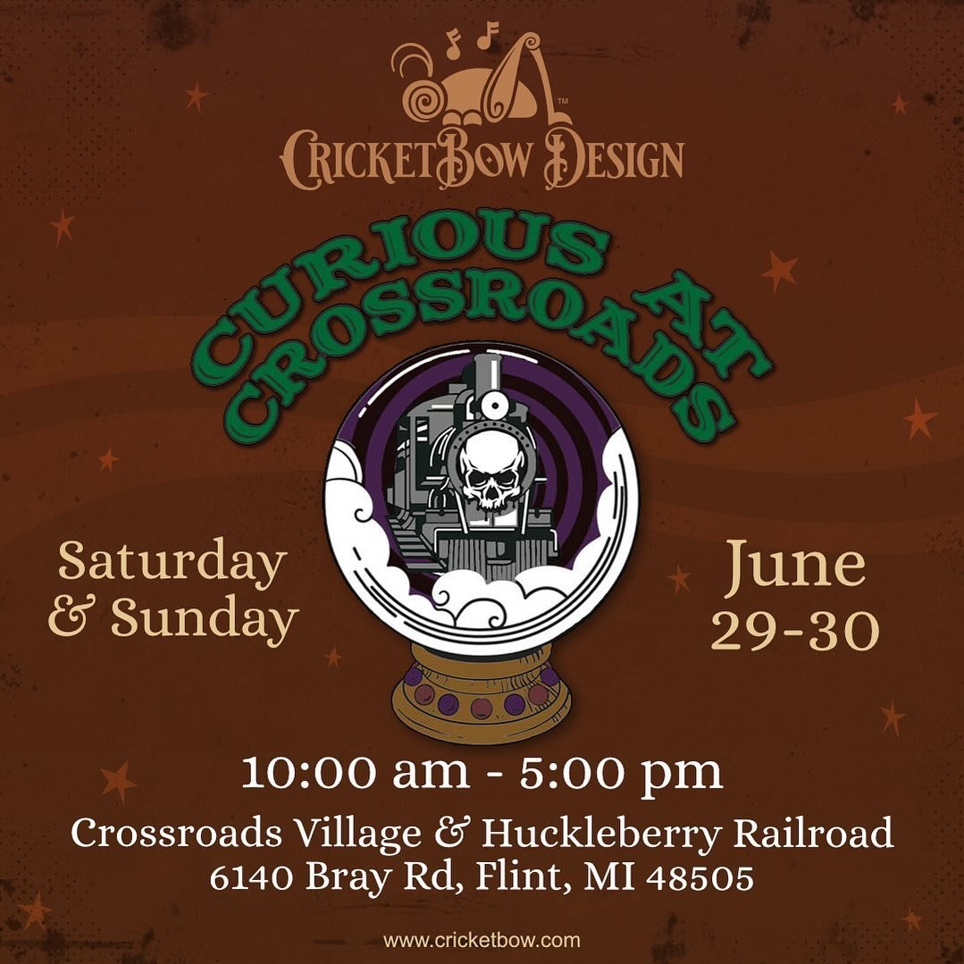 My next art show will be Curious at Crossroads at Crossroads Village in Flint, MI on June 29-30. 
#curiousatcrossroads #crossroadsvillage