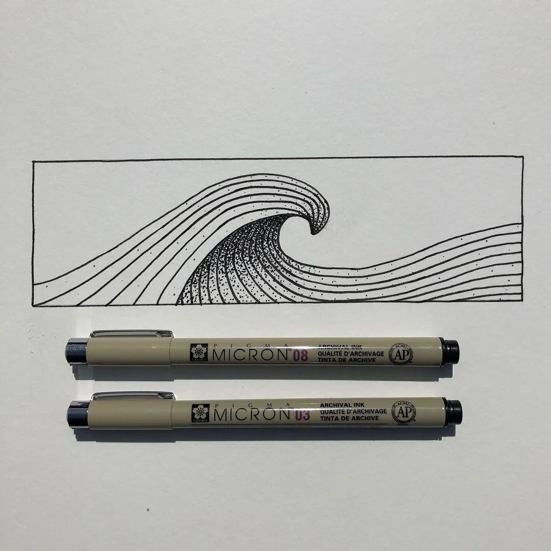 Making waves. &mdash;&mdash;&mdash;&mdash;&mdash;&mdash;&mdash;&mdash;&mdash;&mdash;&mdash;&mdash;&mdash;&mdash;&mdash;&mdash;&mdash;&mdash;&mdash;&mdash;&mdash;&mdash;&mdash;&mdash;#drawing #drawings #pen #pens #blackpen #penart #penandink #marker #
