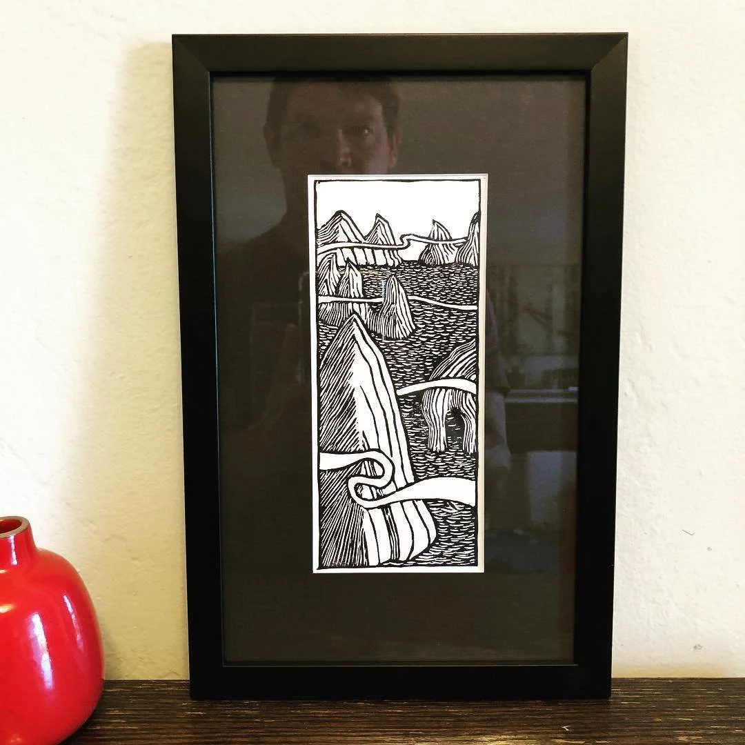 All dressed up and ready for its new home.&mdash;&mdash;&mdash;&mdash;&mdash;&mdash;&mdash;&mdash;&mdash;&mdash;&mdash;&mdash;&mdash;&mdash;&mdash;&mdash;&mdash;&mdash;&mdash;&mdash;&mdash;&mdash;&mdash;&mdash;#linocut #linoprint #linocutprint #lino 