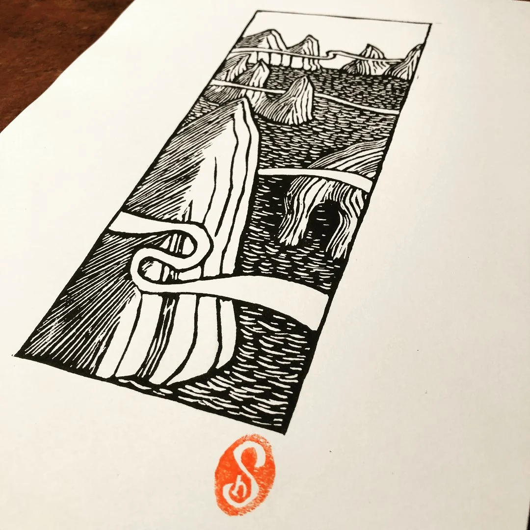 The Li River&mdash;&mdash;&mdash;&mdash;&mdash;&mdash;&mdash;&mdash;&mdash;&mdash;&mdash;&mdash;&mdash;&mdash;&mdash;&mdash;&mdash;&mdash;&mdash;&mdash;&mdash;-#linocut #linoprint #linocutprint #lino #get_imprinted #reliefprint #blockprint #printmake