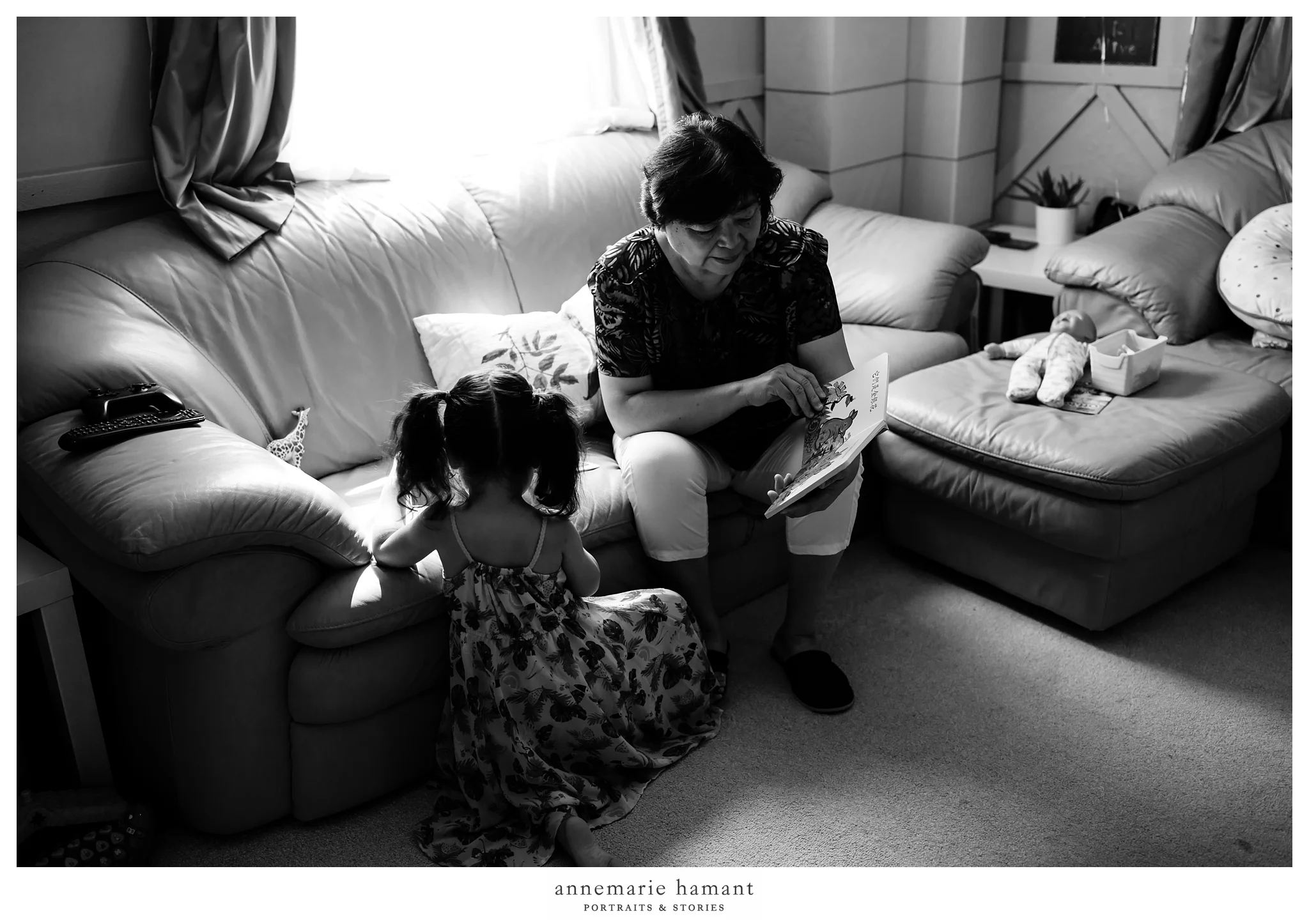 grandma reading to toddler