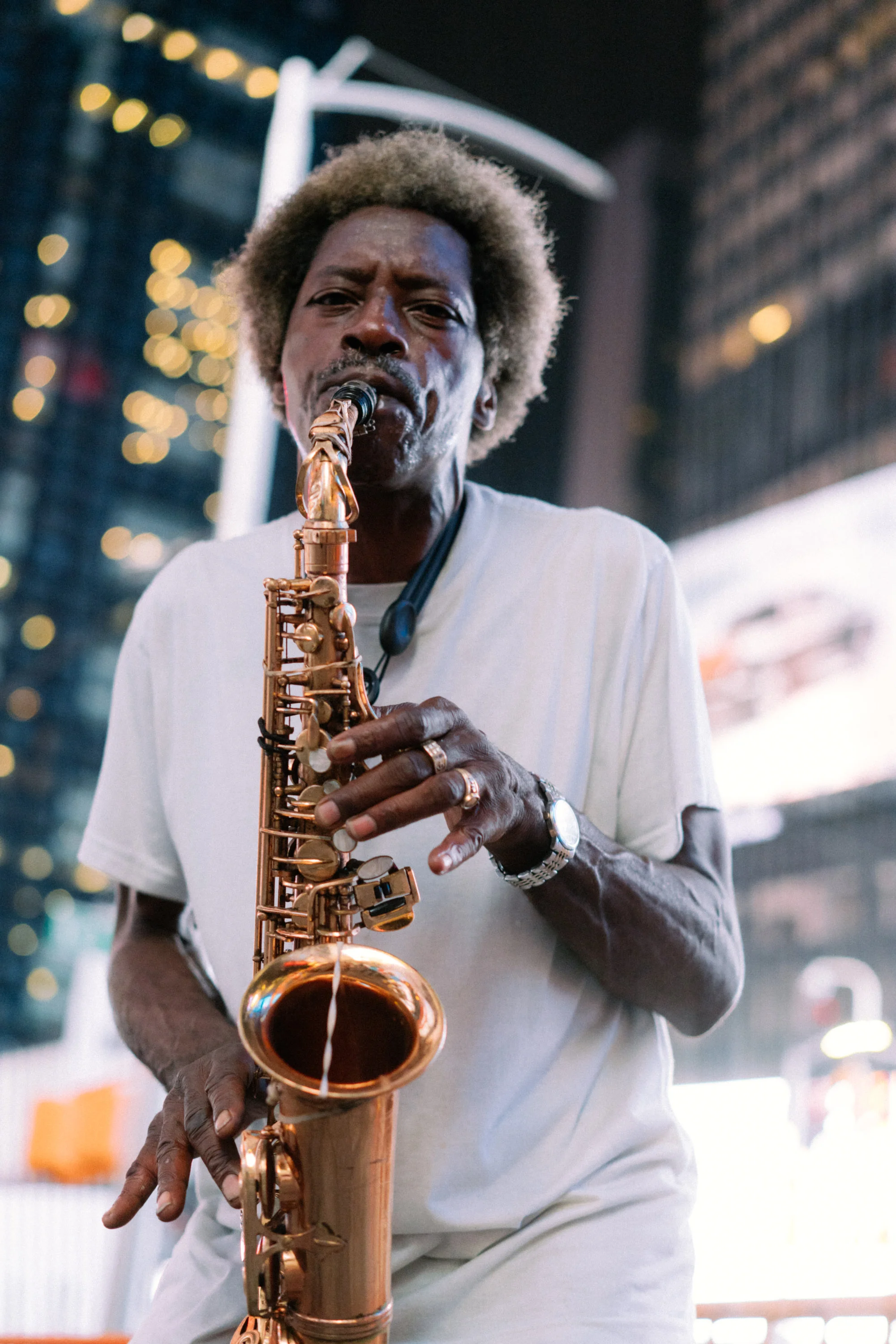 Busker in New York