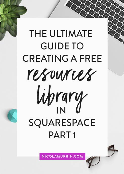Free Resources Library | Squarespace Tutorial | Solopreneur