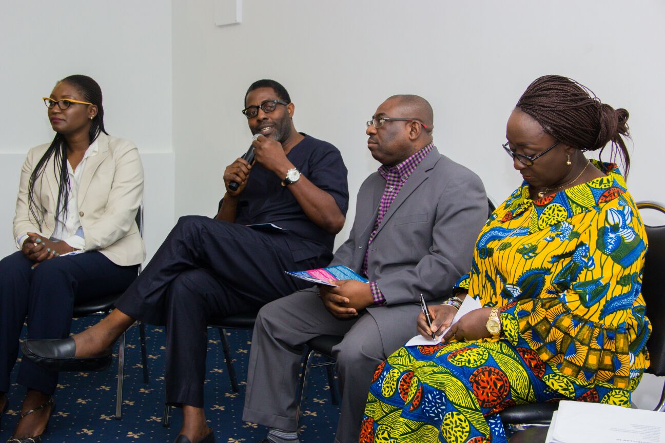 A key focus of the festival is the business of film, with advocacy targeted at helping to set up structures that help create a film friendly environment. Above is a panel session on the relevance of film as a cultural diplomacy tool, a global connector, a trade enabler and an employment creator... Hon Deputy Ministers of Communications and Tourism, Arts & Culture respectively; Mr. Ato Sarpong and Mrs. Dzifa Gomashie. To the far end, the Executive Director of BSIFF, Miss Juliet Asante and key advisor, Mr. Femi Odugbemi