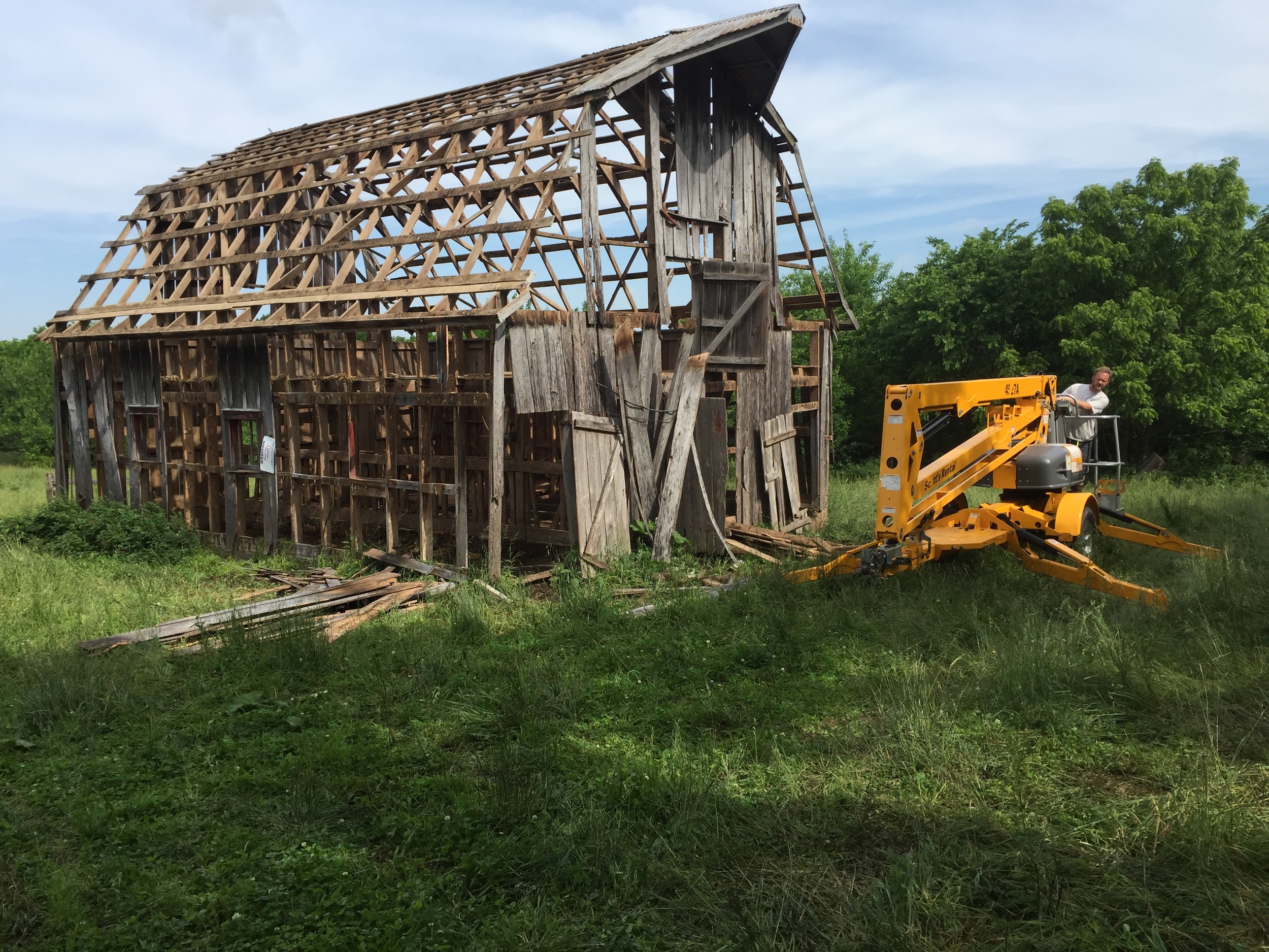 Taking the old and making it new again. We are repurposing locally sourced materials to build with. 
