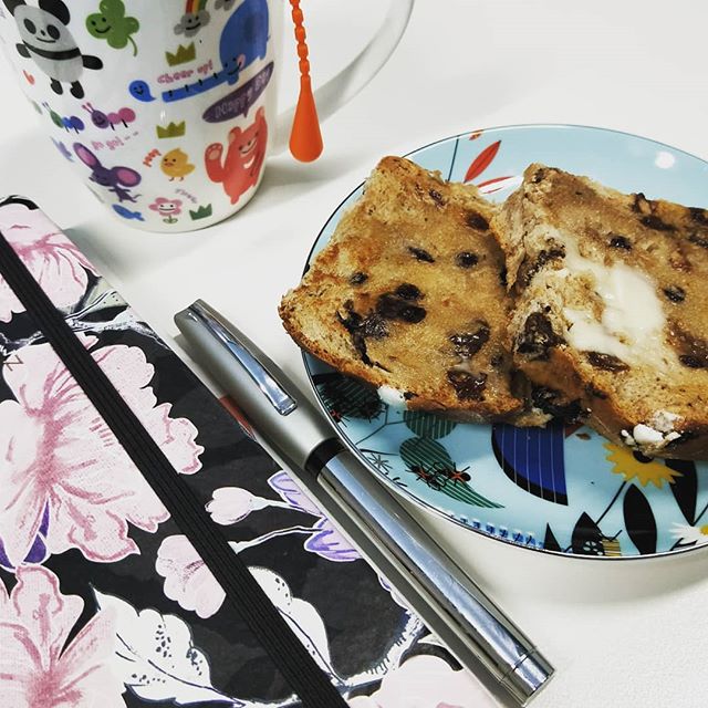 However you look at it, I'm an advocate for #hotcrossbuns being a staple for #writers at any time of year.

Yes, it's probably too early but they are delightful with a cup of #tea or #coffee first thing in the morning. 
#toasted until golden and the 