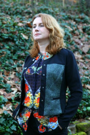 The cabi fall 2015 Media JACKET, SHOWN WITH THE aMOUR bLOUSE. pHOTOGRAPH BY bILL rUHSAM.