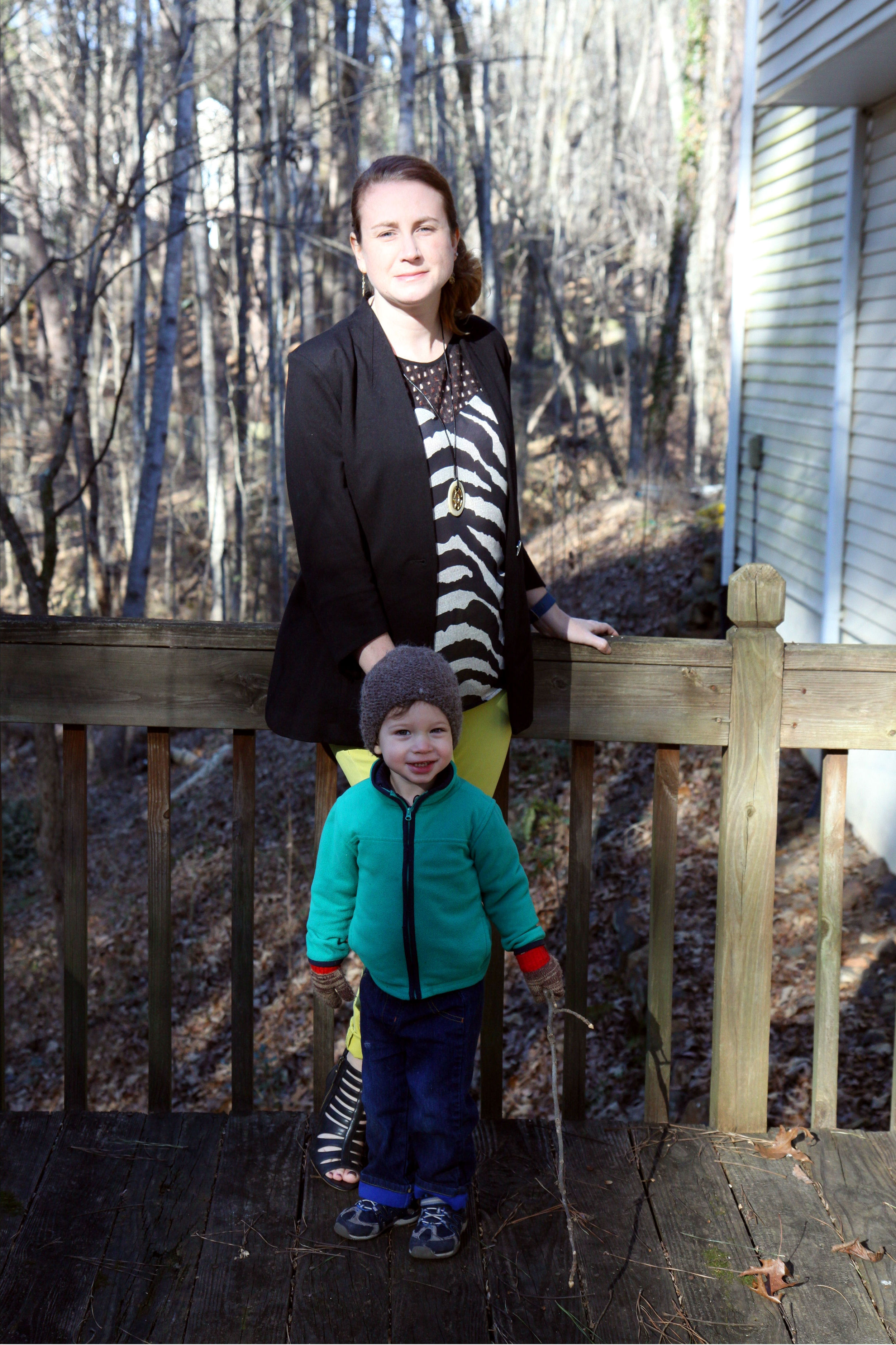 Sometimes I accessorizes with my toddler--or he photobombs