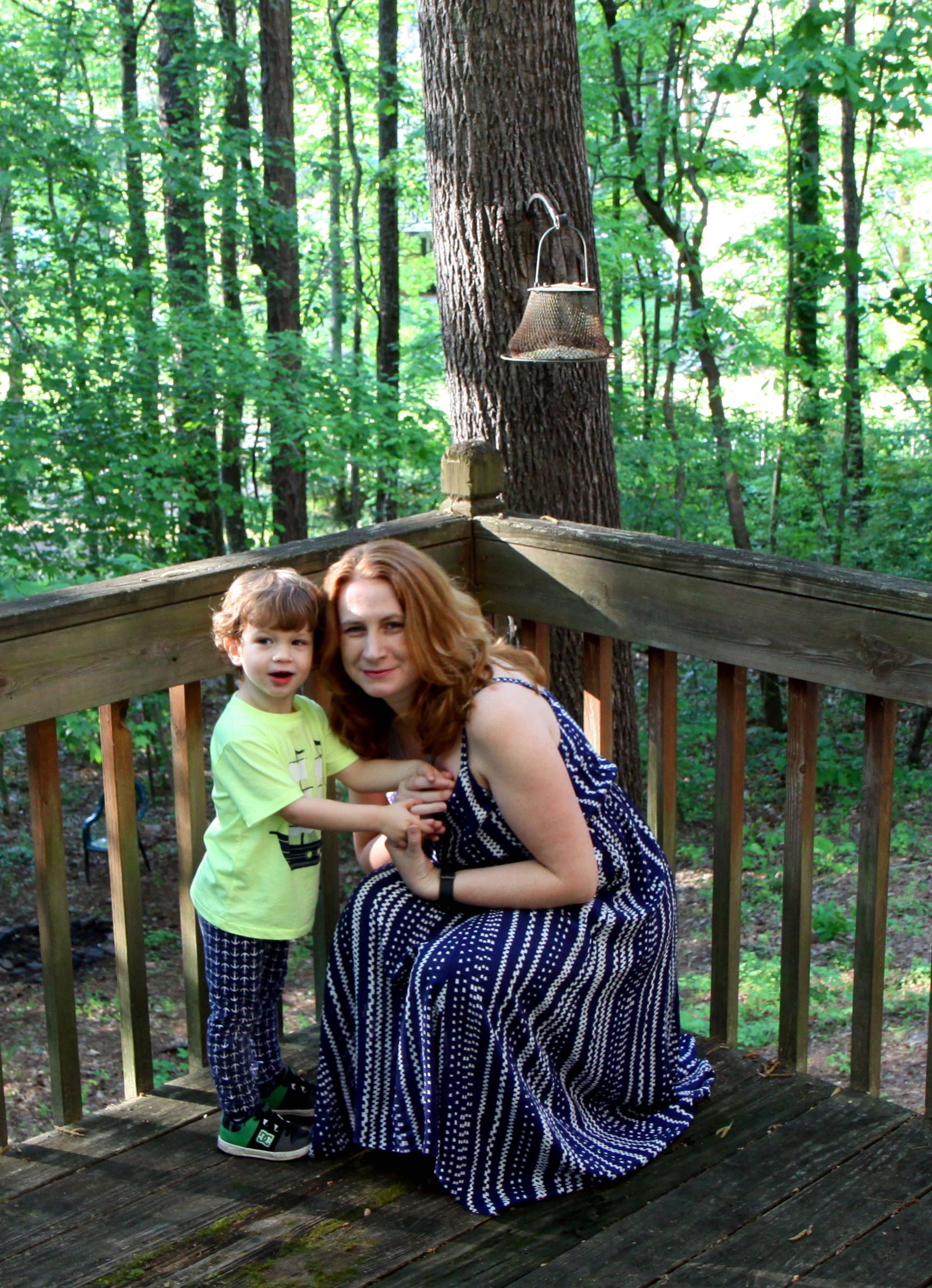 My perfect date. We even kinda match! He may be trying to steal my necklace. It's a good one!