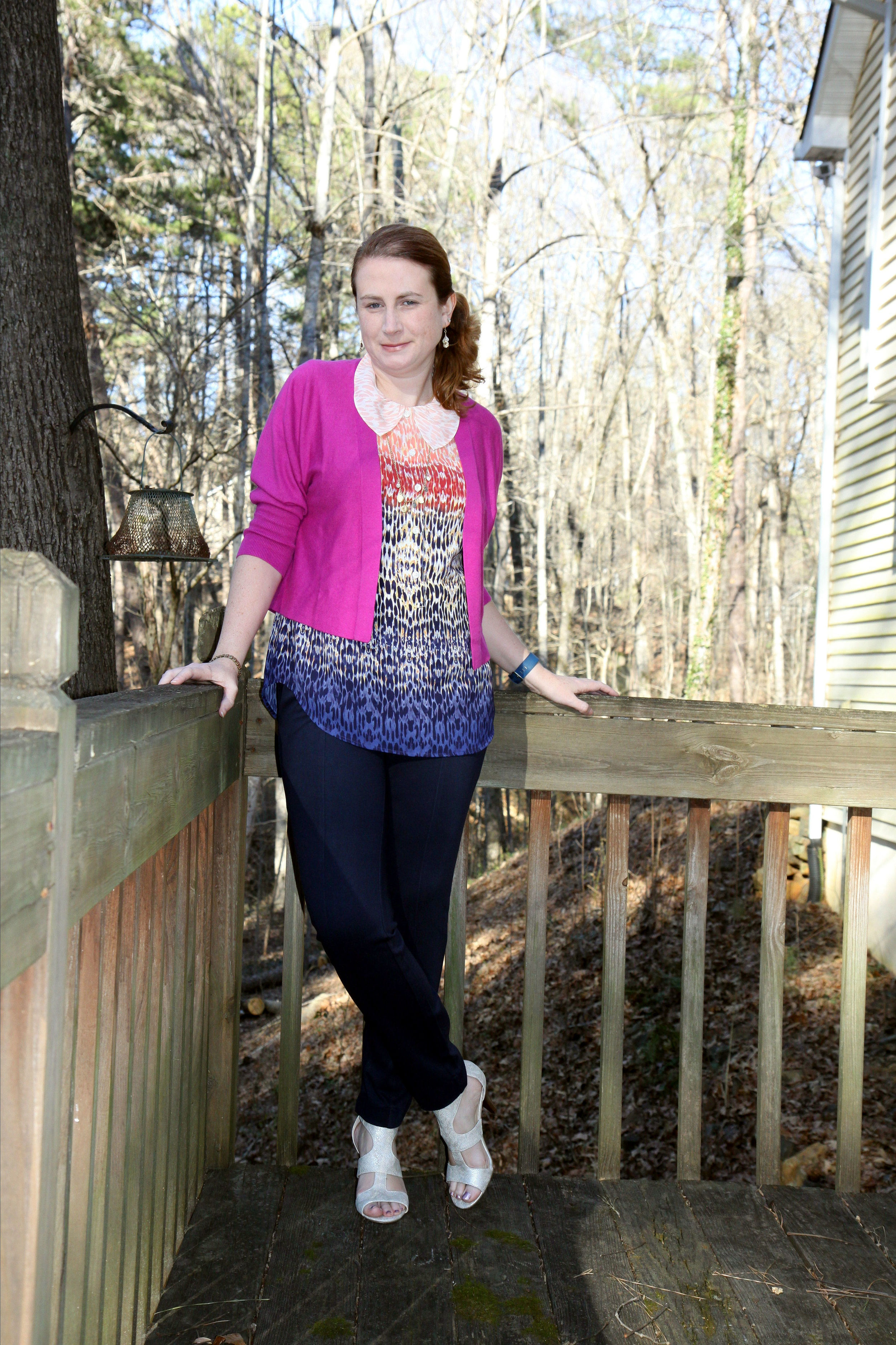 Outfit: Love Blouse from cabi Fall 2015. Capote Trouser, Portico Shrug , Dolce Charm Earrings , Locket Necklace (part of it as a bracelet), and Dolce Charm Necklace from cabi Spring 2016. With the Unisa Eavvi Sandal sold at DSW.
Normal
0
false
false
false
EN-US
X-NONE
X-NONE
/* Style Definitions */
table.MsoNormalTable
{mso-style-name:"Table Normal";
mso-tstyle-rowband-size:0;
mso-tstyle-colband-size:0;
mso-style-noshow:yes;
mso-style-priority:99;
mso-style-parent:"";
mso-padding-alt:0in 5.4pt 0in 5.4pt;
mso-para-margin-top:0in;
mso-para-margin-right:0in;
mso-para-margin-bottom:8.0pt;
mso-para-margin-left:0in;
line-height:107%;
mso-pagination:widow-orphan;
font-size:11.0pt;
font-family:"Calibri",sans-serif;
mso-ascii-font-family:Calibri;
mso-ascii-theme-font:minor-latin;
mso-hansi-font-family:Calibri;
mso-hansi-theme-font:minor-latin;}