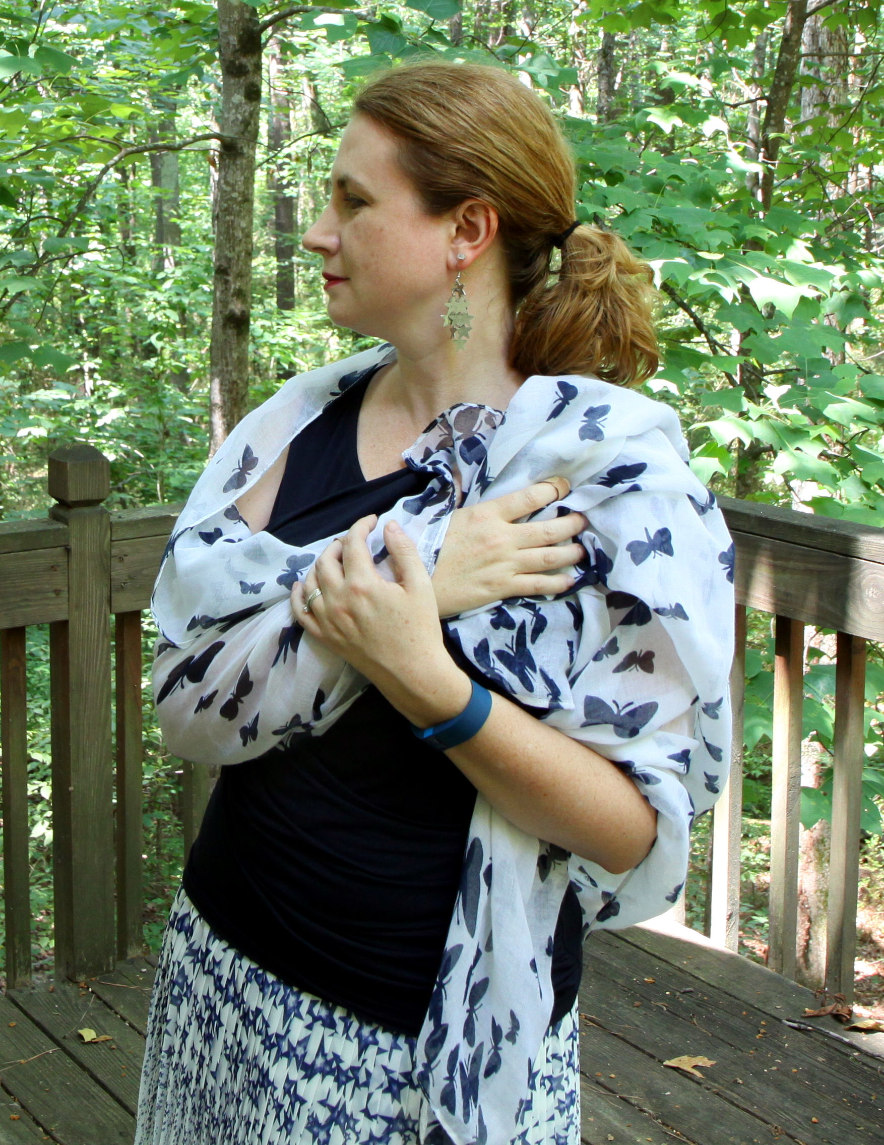 and the Sleeveless Double Drape Tee