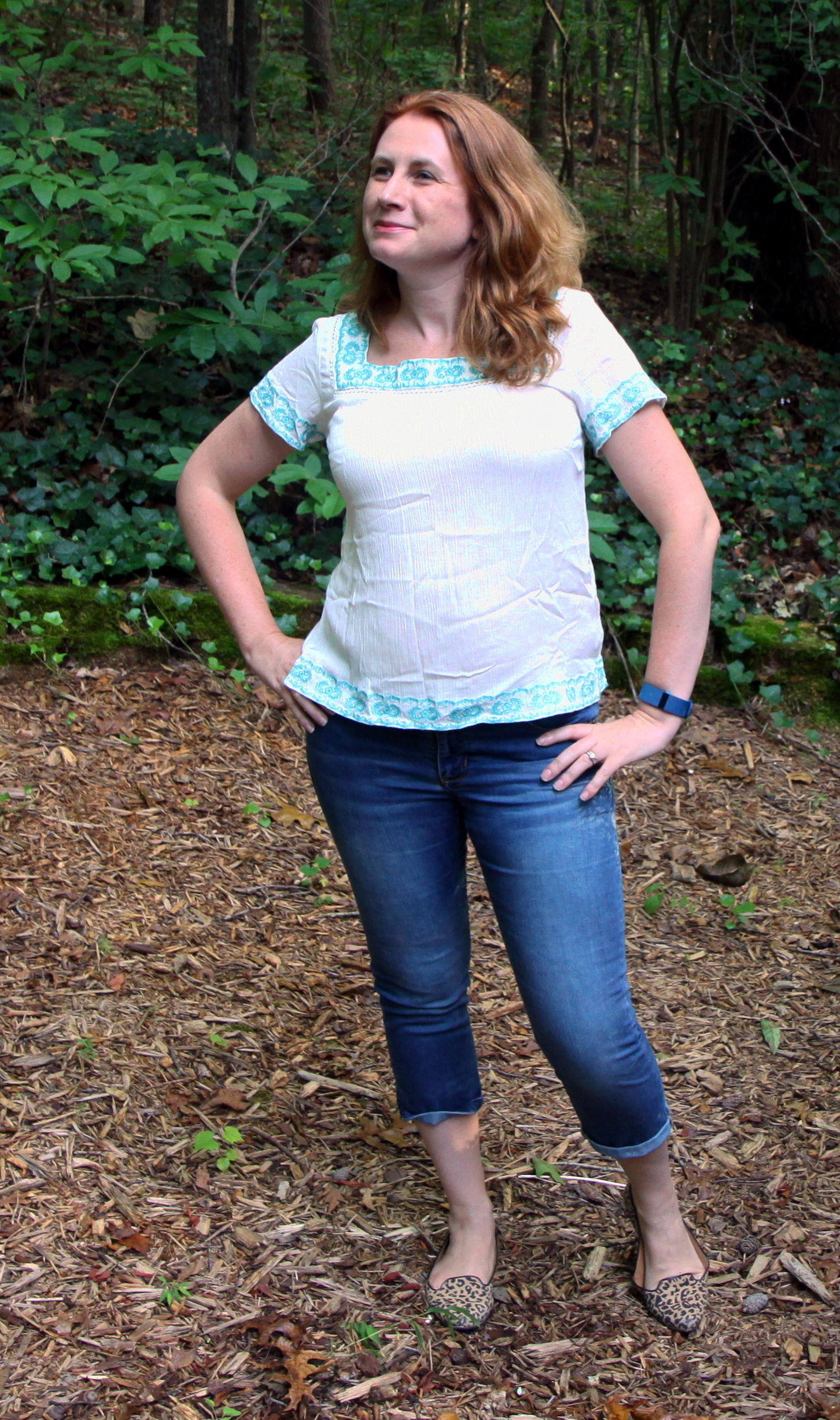 Shown: 4 and older cabi capris and Target shoes.